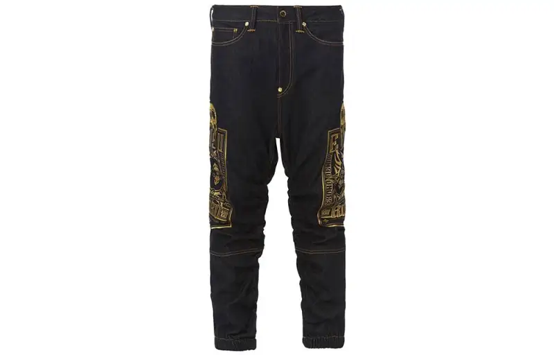 EVISU Jeans Men's Blue Moderate Straight Fit Pants