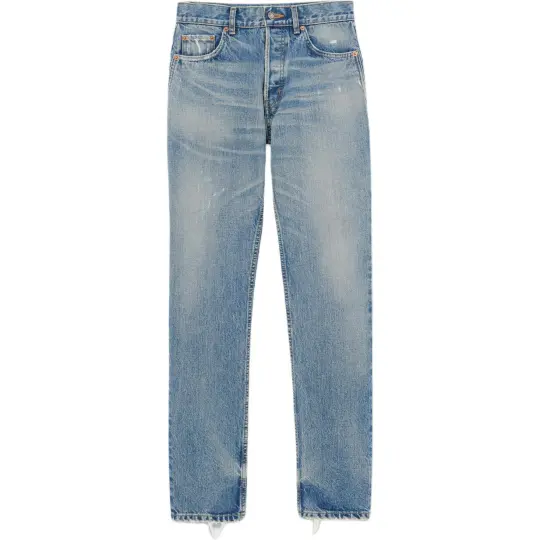 SAINT LAURENT Low Rise Straight Leg Jeans