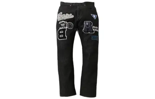 A BATHING APE Jeans Men's Moderate Straight Fit Pants