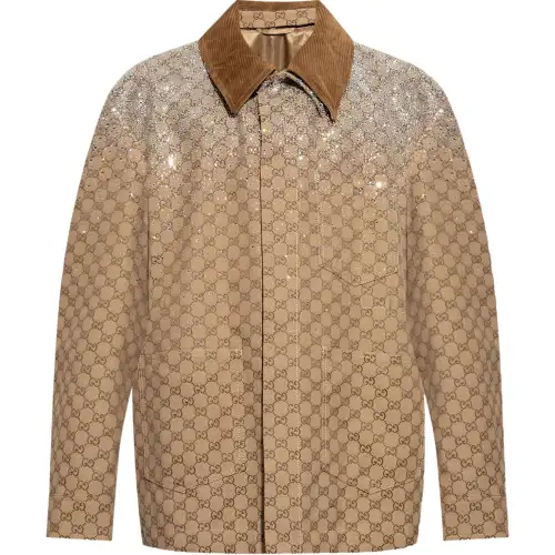 GUCCI Monogrammed Collared Jacket