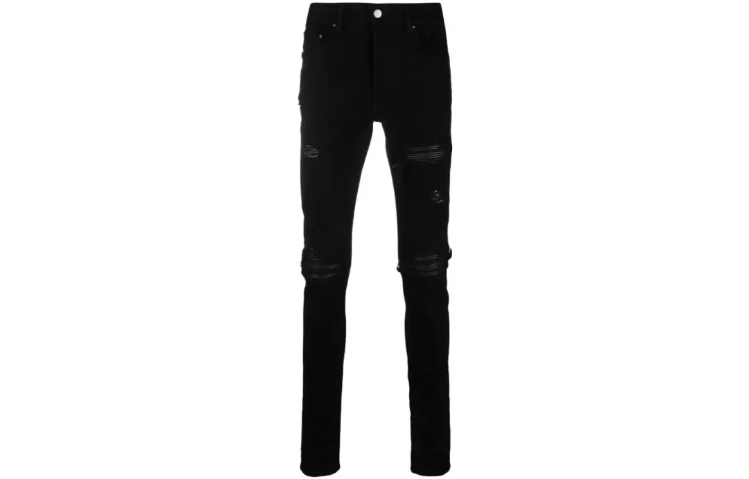 Amiri distressed-details skinny jeans