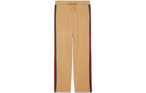 GUCCI SS22 Knitted Sweatpants Men's Brown
