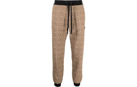 COACH Knitted Sweatpants Men's Beige