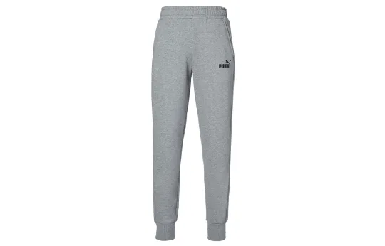 PUMA Knitted Sweatpants Men's Gray Moderate Cuffed Pants