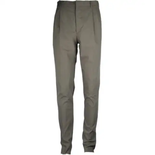 PRADA Casual Pants Men's Gray Moderate Straight Fit Pants