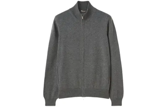 Loro Piana Classic Zip Up Bomber Jacket Jackets & Coats Men's Gray