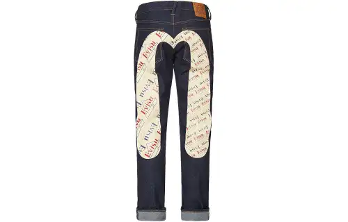 EVISU Jeans Men's Denim Blue Moderate Tapered Pants
