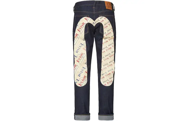 EVISU Jeans Men's Denim Blue Moderate Tapered Pants