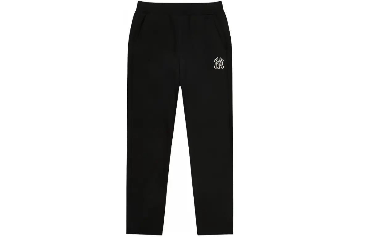 MLB Knitted Sweatpants Unisex Black Moderate Straight Fit Pants