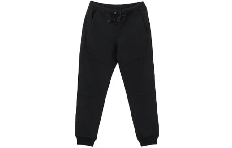 New Era Knitted Sweatpants Unisex Black Thickened Straight Fit Pants
