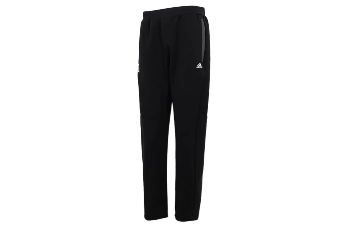 Adidas Knitted Sweatpants Men's Black Moderate Tapered Pants