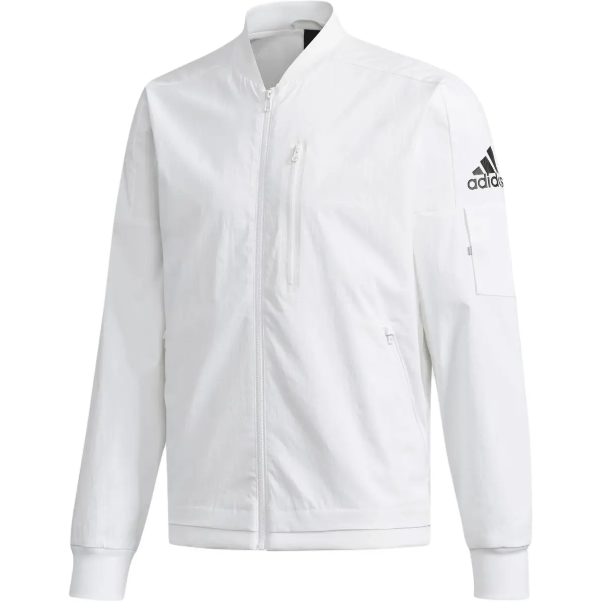 Adidas Jackets Men's White Stand Collar Moderate Other