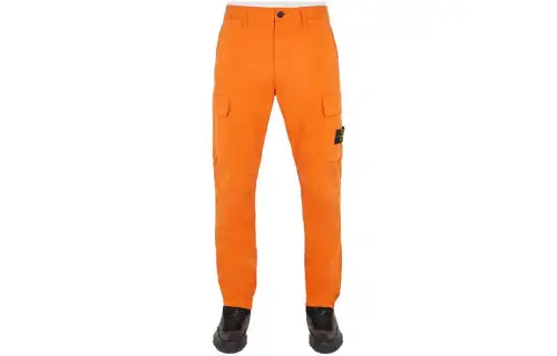 STONE ISLAND Cargo Pants Men's Orange Moderate