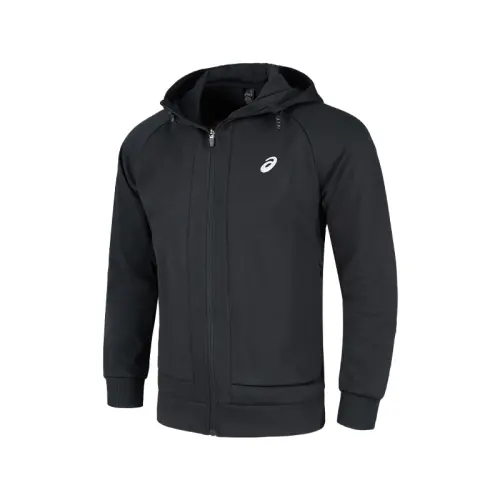 ASICS Jackets Men's Black Hooded Moderate Other