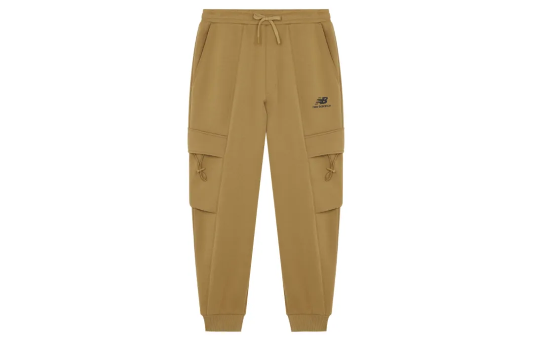 New Balance Sweatpants Fall Winter Men's Ginger Yellow