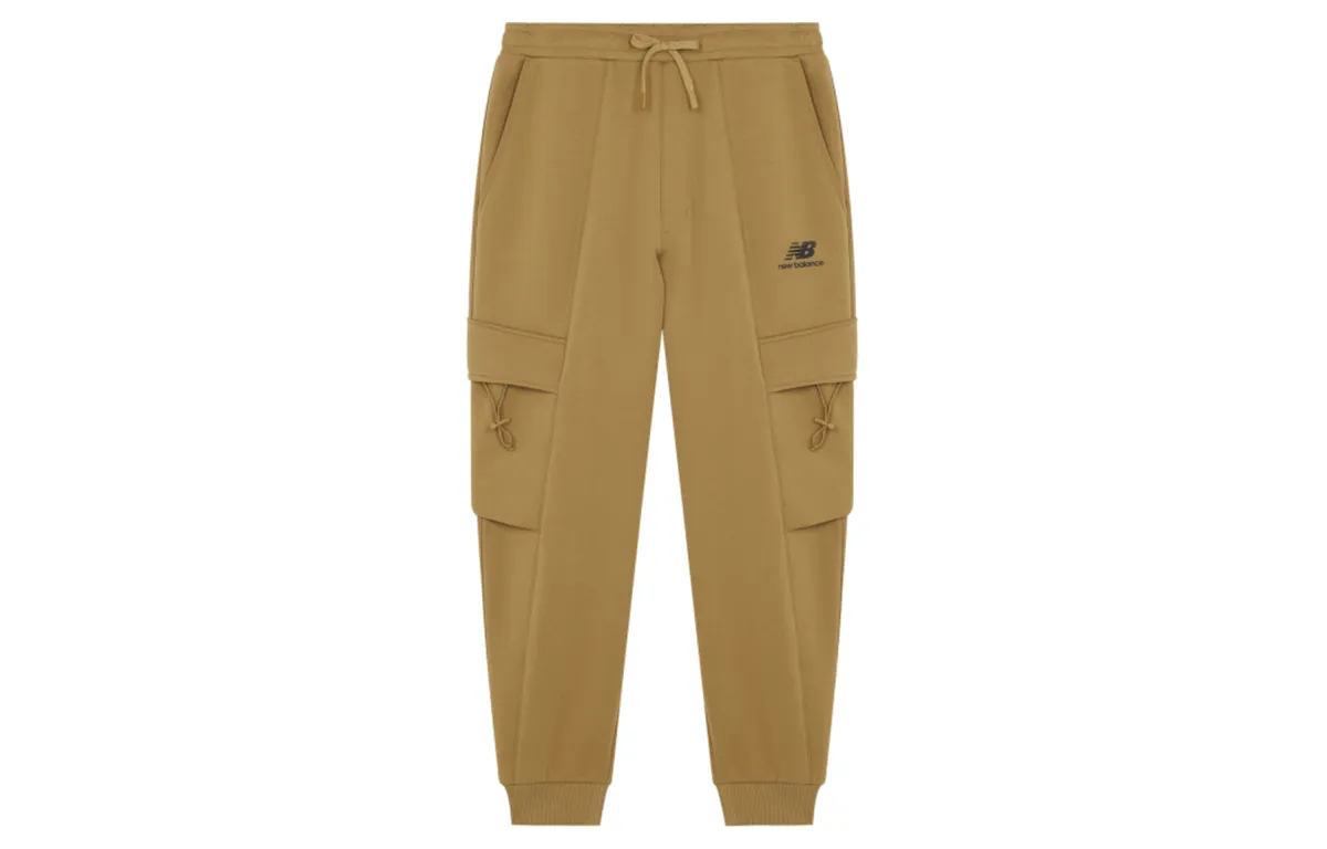 New Balance Sweatpants Fall Winter Men's Ginger Yellow