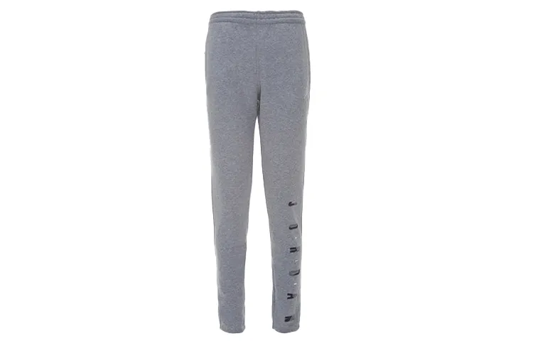 Jordan Knitted Sweatpants Men's Gray Moderate Straight Fit Pants