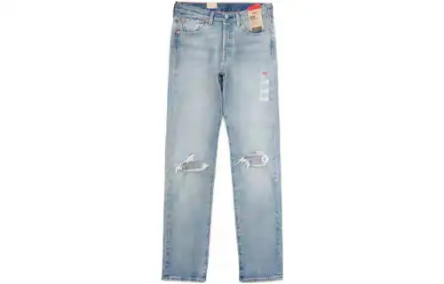 Levis Jeans Men's Light Blue Moderate Ripped Pants