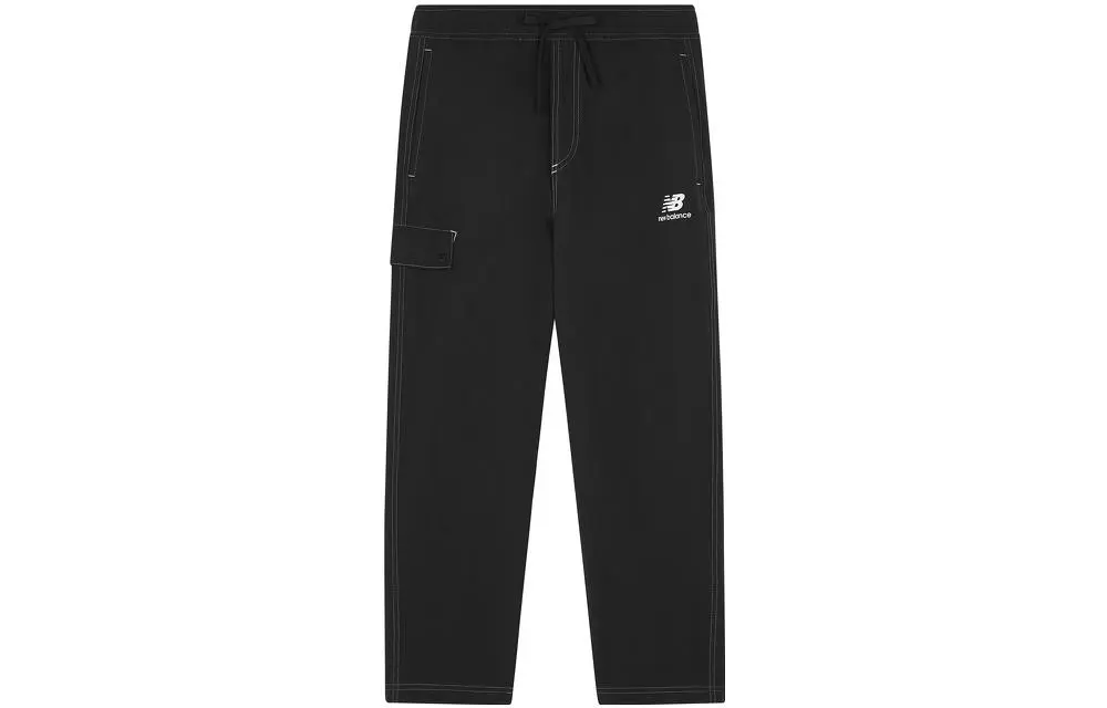 New Balance Knitted Sweatpants Men's Black Moderate Straight Fit Pants