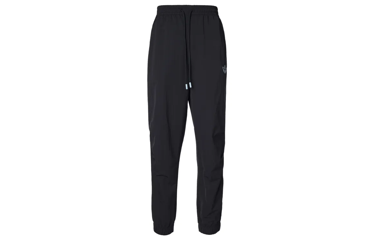 Adidas Originals Knitted Sweatpants Men's Black Moderate Cuffed Pants