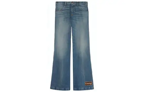 GUCCI Jeans Men's Blue Moderate Flared Pants