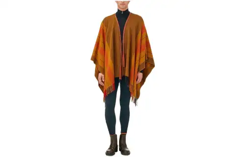HERMES Cloaks Unisex Brown Moderate