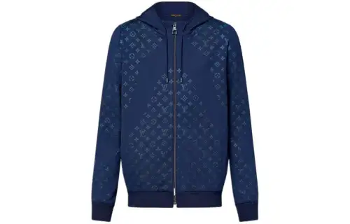 LOUIS VUITTON Monogram Technical Zip Through Hoodie