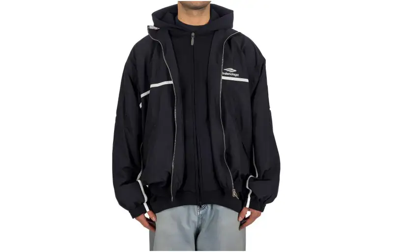 Balenciaga Jackets & Coats Loose Fit Men's Black