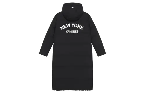 MLB Base velvet waterproof long-sleeve with hood, black down jacket for men and women, goose down, increased thickness