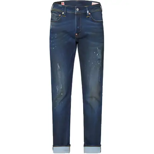 EVISU Jeans Men's Blue Moderate Straight Fit Pants