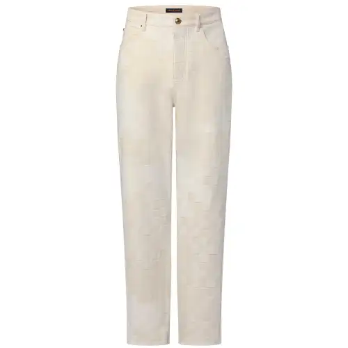 Lv Damoflage Jacquard Denim Skate Pants