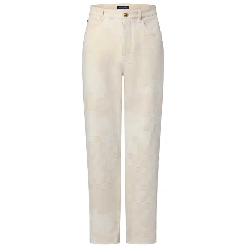 Lv Damoflage Jacquard Denim Skate Pants