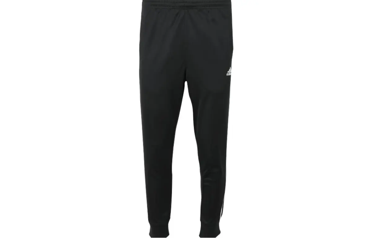 Adidas Knitted Sweatpants Men's Black Moderate Cuffed Pants