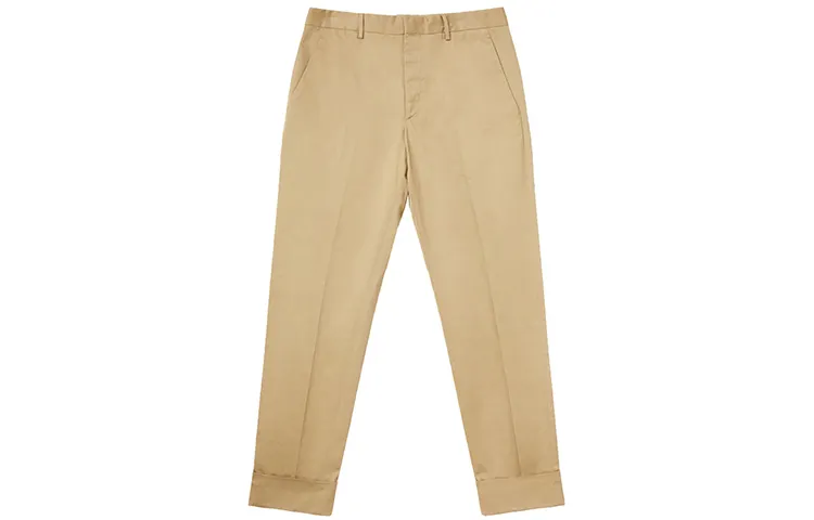PRADA Casual Pants Men's Khaki Moderate Straight Fit Pants