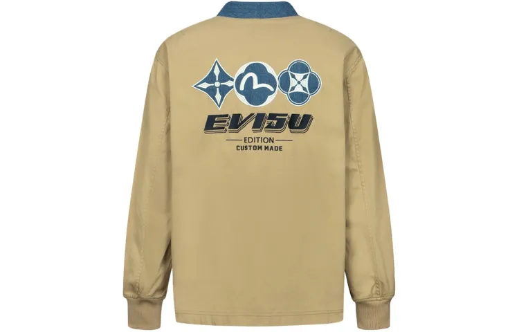 EVISU Jackets Men's Apricot V Neck Moderate Other