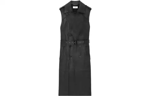 SAINT LAURENT FW22 Trench Coat Men's Black