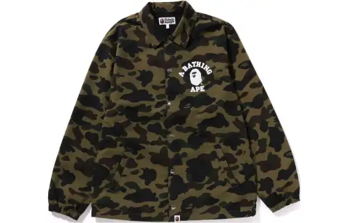 A Bathing Ape logo-print camouflage-pattern jacket
