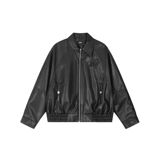 A Chock Leather Jackets Unisex Lapel Moderate