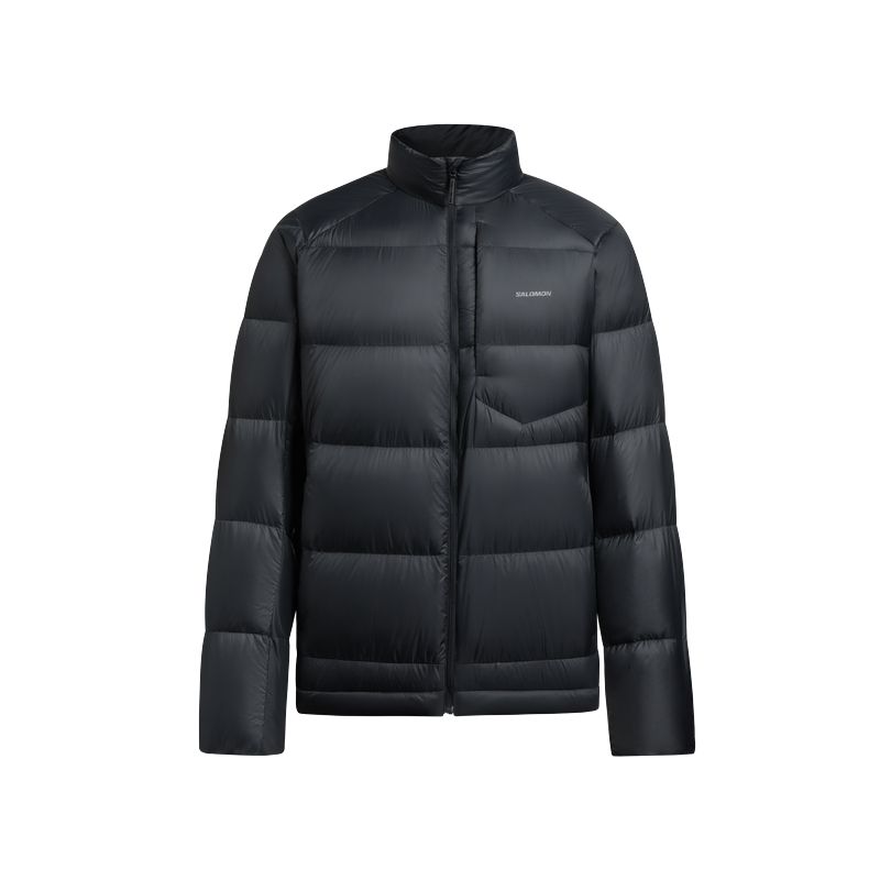 SALOMON Salomon OUTLINE OUTDOOR series warm windproof zipper stand collar down jacket men's dark black