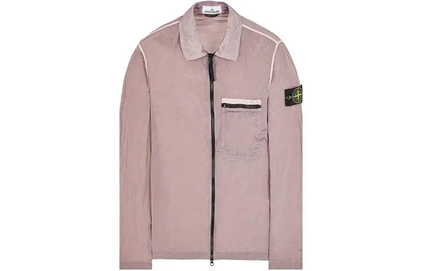 STONE ISLAND Jackets Men's Pink Lapel Moderate Straight Fit