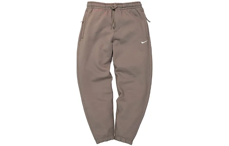 Nike Knitted Sweatpants Men's Light Brown Moderate Cuffed Pants