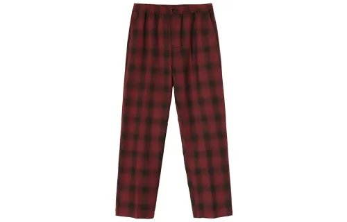 Stussy Casual Pants Men's Red Moderate Straight Fit Pants