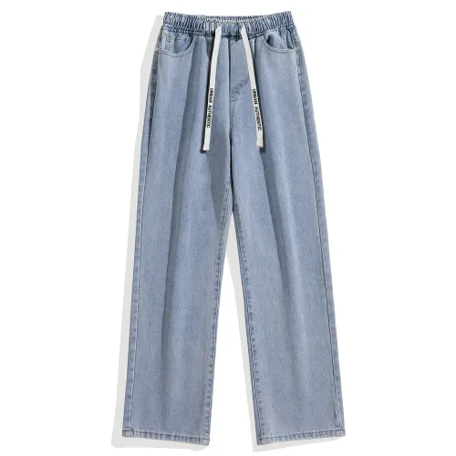 URBAN AUTHENTIC Jeans Unisex Thickened And Fleece Lined Straight Fit Pants