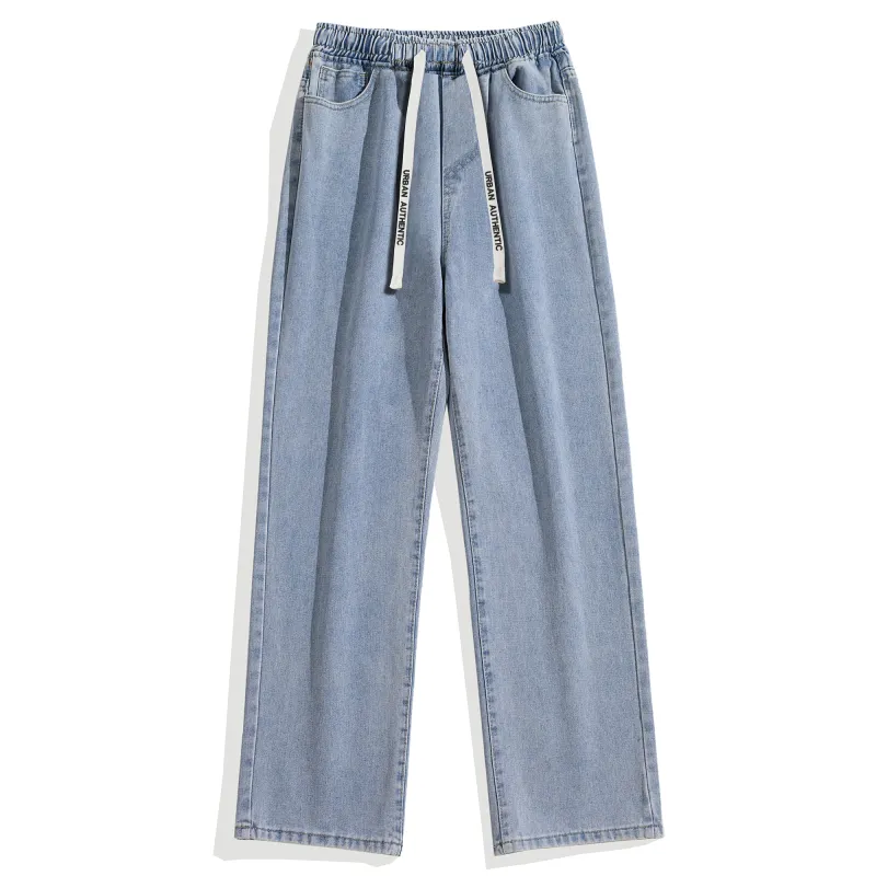URBAN AUTHENTIC Jeans Unisex Thickened And Fleece Lined Straight Fit Pants