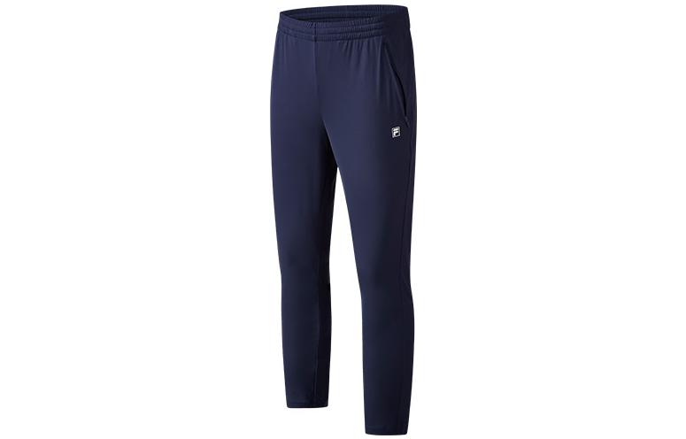 FILA Knitted Sweatpants Men's Navy Blue Moderate Slim Fit Pants