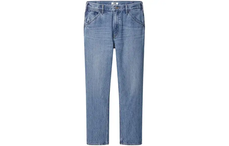 UNIQLO Jeans Men's Lake Blue Moderate Straight Fit Pants
