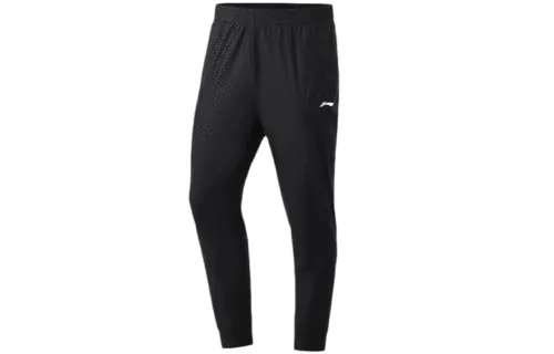 Li Ning Training Series Knitted Sweatpants Men's Black Thin Straight Fit Pants