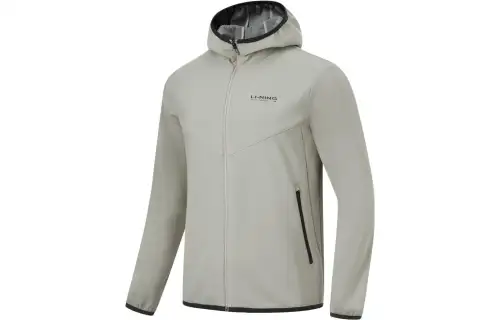 Li Ning Fitness Series Trench Coat Men's Rock Ridge Gray