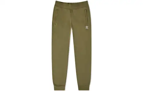 Adidas Originals Knitted Sweatpants Men's Green Moderate Cuffed Pants