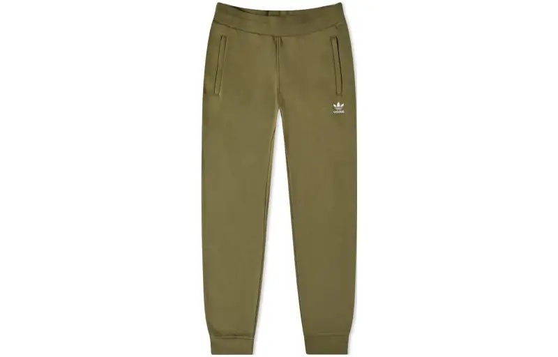 Adidas Originals Knitted Sweatpants Men's Green Moderate Cuffed Pants